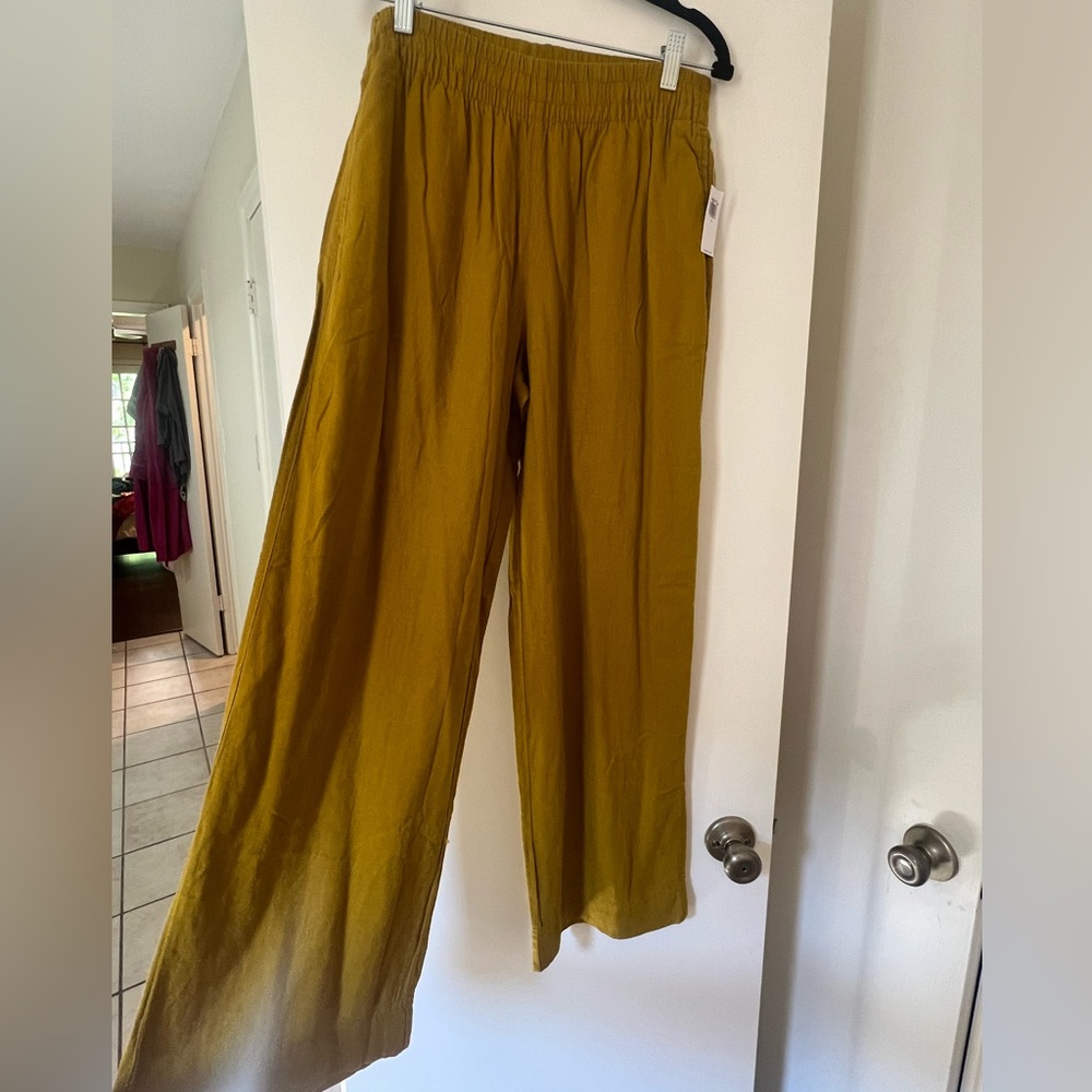 Old Navy Golden Wide-Leg Pants Linen